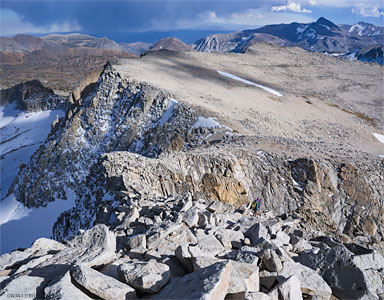 View SW to Mt Dana from summit of Mt Conness